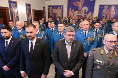 Patriarch Porfirije presents Serbian Armed Forces Guard with icons painted at Kovilj Monastery