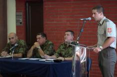 General Diković with cadets 