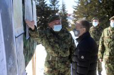 Minister Stefanović visits Military Academy cadets in winter training on Kopaonik Mountain