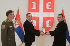 Memorial medals were presented in the Guard Club to the family members of warriors fallen in NATO aggression from the territory of Montenegro