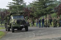 The Prime Minister with members of the 250th Missile Brigade on Easter 