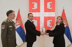 Memorial medals were presented in the Guard Club to the family members of warriors fallen in NATO aggression from the territory of Montenegro