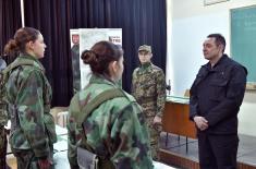 The Minister of Defence in the Barracks “Car Lazar” in Kruševac