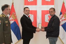 Memorial medals were presented in the Guard Club to the family members of warriors fallen in NATO aggression from the territory of Montenegro