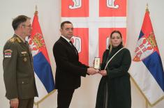 Memorial medals were presented in the Guard Club to the family members of warriors fallen in NATO aggression from the territory of Montenegro