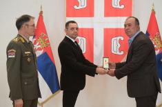 Memorial medals were presented in the Guard Club to the family members of warriors fallen in NATO aggression from the territory of Montenegro