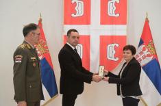 Memorial medals were presented in the Guard Club to the family members of warriors fallen in NATO aggression from the territory of Montenegro