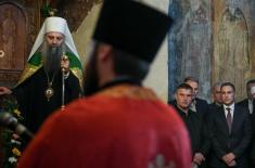 Minister Stefanović takes part in ceremony welcoming Patriarch Porfirije to Mileševa Monastery