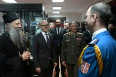 Patriarch Porfirije presents Serbian Armed Forces Guard with icons painted at Kovilj Monastery