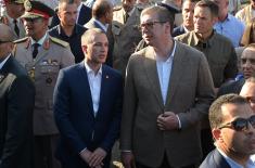 Председници Србије и Египта присуствовали приказу средстава наоружања и војне опреме 