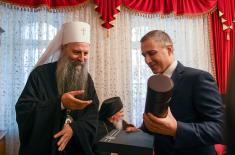 Minister Stefanović takes part in ceremony welcoming Patriarch Porfirije to Mileševa Monastery