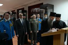 Patriarch Porfirije presents Serbian Armed Forces Guard with icons painted at Kovilj Monastery