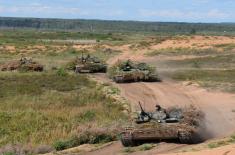 Members of the Serbian Armed Forces demonstrate high readiness in exercise in Russia