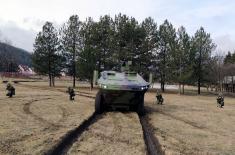 Training on “Lazar 3” combat vehicles in the Second Brigade
