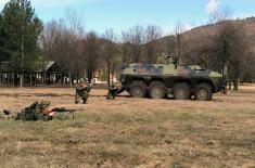 Training on “Lazar 3” combat vehicles in the Second Brigade