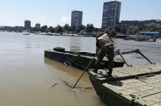 Pontoniers of the River Flotilla Installed Bridge over Lido