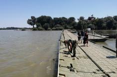 Pontoniers of the River Flotilla Installed Bridge over Lido