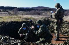 Military volunteers camping at Pasuljanske livade training ground