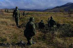 Military volunteers camping at Pasuljanske livade training ground