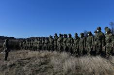 Military volunteers camping at Pasuljanske livade training ground