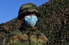 Military volunteers camping at Pasuljanske livade training ground