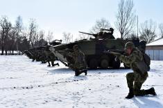 Mechanized units undergo training