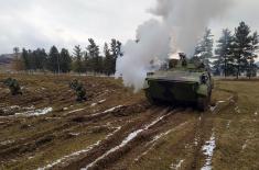 Mechanized units undergo training