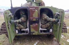 Mechanized units undergo training