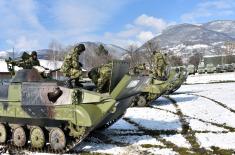 Mechanized units undergo training