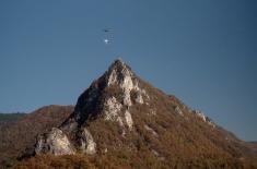 Members of Serbian Armed Forces Placed Holy Cross on Mountain Top Titerovac above Mileševa