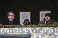 President Vučić: I am satisfied with overall readiness of our armed forces