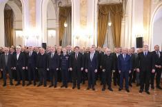 Пријем министра одбране и начелника Генералштаба поводом новогодишњих и божићних празника