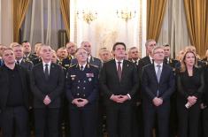 Пријем министра одбране и начелника Генералштаба поводом новогодишњих и божићних празника