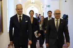 Meeting between ministers Vučević and Szalay-Bobrovniczky in Budapest