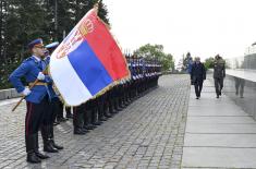 Minister Vučević lays wreath on Mt. Avala on occasion of Armed Forces Day