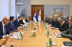 Meeting between President Vučić and Cypriot Defence Minister Palmas
