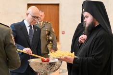 Minister Vučević attends unveiling of memorial plaques commemorating new Kosovo heroes in church in Niš