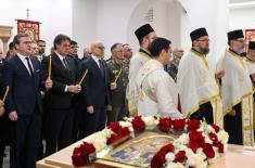 Minister Vučević attends unveiling of memorial plaques commemorating new Kosovo heroes in church in Niš