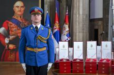 President Vučić Awards Candlemas Decoration in the Gallery of Central Military Club in Belgrade