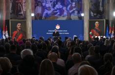 President Vučić Awards Candlemas Decoration in the Gallery of Central Military Club in Belgrade