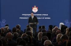 President Vučić Awards Candlemas Decoration in the Gallery of Central Military Club in Belgrade