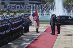 President Vučić arrives at Power of Unity military parade