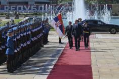 President Vučić arrives at Power of Unity military parade