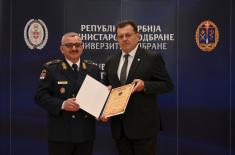 Minister Vučević Attends Celebration of University of Defence Day