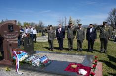 MOD-SAF delegation attends ceremony to mark death anniversary of Second Lieutenant Leovac in Pljevlja