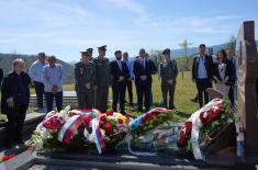 MOD-SAF delegation attends ceremony to mark death anniversary of Second Lieutenant Leovac in Pljevlja