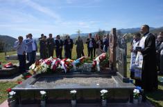 MOD-SAF delegation attends ceremony to mark death anniversary of Second Lieutenant Leovac in Pljevlja