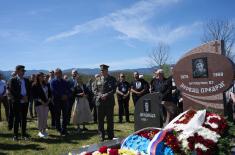 MOD-SAF delegation attends ceremony to mark death anniversary of Second Lieutenant Leovac in Pljevlja