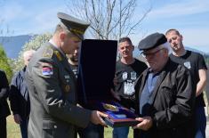 MOD-SAF delegation attends ceremony to mark death anniversary of Second Lieutenant Leovac in Pljevlja