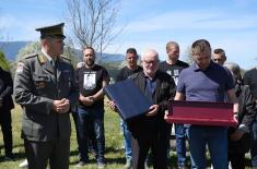 MOD-SAF delegation attends ceremony to mark death anniversary of Second Lieutenant Leovac in Pljevlja